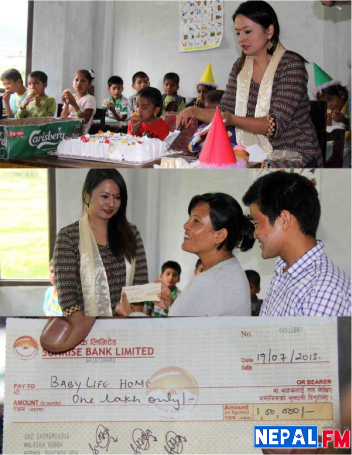 Malvika Subba celebrates her birthday at HIV Safalta Siksha Sadan