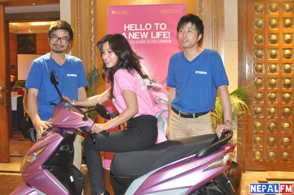 Namrata Shrestha as Goodwill Ambassador for Yamaha Ray in Nepal