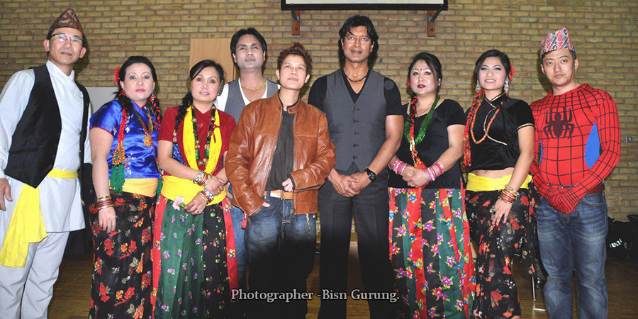 Rajesh Hamal Celebrating New Year 2070 in Ashford, UK